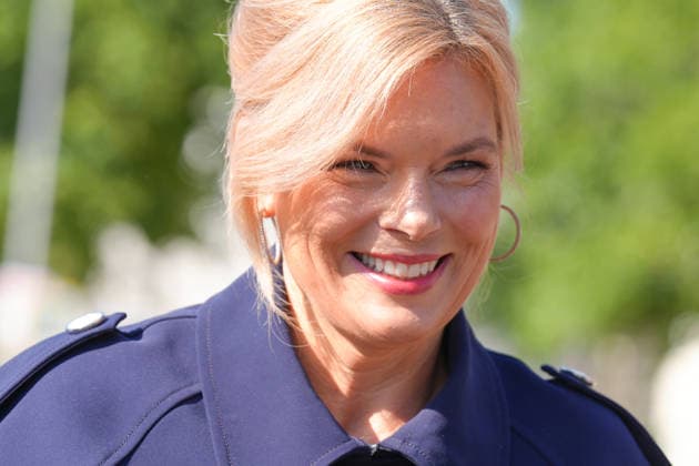 Gedenkveranstaltung 65. Jahrestag des Berliner Mauerbaus Bundestagspraesidentin Julia Kloeckner im Portrait bei der Ankunft zur Gedenkveranstaltung zum 65. Jahrestag des Berliner Mauerbaus, Berlin, 13.08.2026 Berlin Berlin Deutschland *** Commemoration of the 65th Anniversary of the Construction of the Berlin Wall: A Portrait of Bundestag President Julia Kloeckner upon her arrival at the commemoration of the 65th anniversary of the construction of the Berlin Wall, Berlin, August 13, 2026, Berlin, Germany