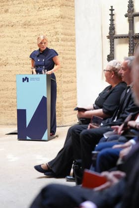 Gedenkveranstaltung 65. Jahrestag des Berliner Mauerbaus Bundestagspraesidentin Julia Kloeckner bei Ihrer Rede im Rahmen der Gedenkveranstaltung zum 65. Jahrestag des Berliner Mauerbaus, Berlin, 13.08.2026 Berlin Berlin Deutschland *** Commemoration of the 65th Anniversary of the Construction of the Berlin Wall: Bundestag President Julia Kloeckner delivering her speech at the commemoration of the 65th anniversary of the construction of the Berlin Wall, Berlin, August 13, 2026, Berlin, Germany