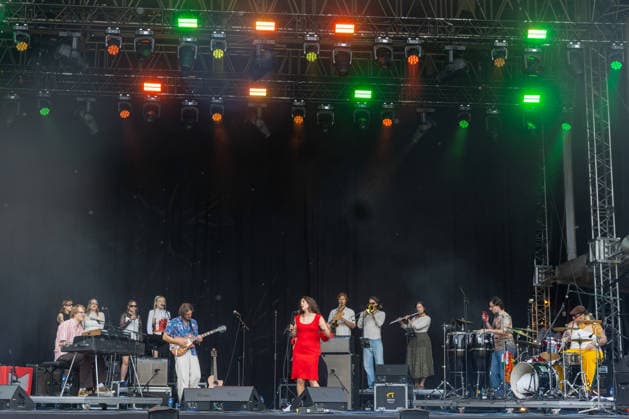Candura live at Oyafestivalen 2026 Oslo, Norway. 12th, August 2026. The Norwegian-Brazilian band Candura performs a live concert during the Norwegian music festival Oyafestivalen 2026 in Oslo. Here singer Gabriela Garrubo is seen live on stage. Norway, Oslo  Copyright: xGonzalesxPhoto Per-OttoxOppix