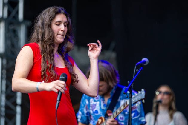 Candura live at Oyafestivalen 2026 Oslo, Norway. 12th, August 2026. The Norwegian-Brazilian band Candura performs a live concert during the Norwegian music festival Oyafestivalen 2026 in Oslo. Here singer Gabriela Garrubo is seen live on stage. Norway, Oslo  Copyright: xGonzalesxPhoto Per-OttoxOppix