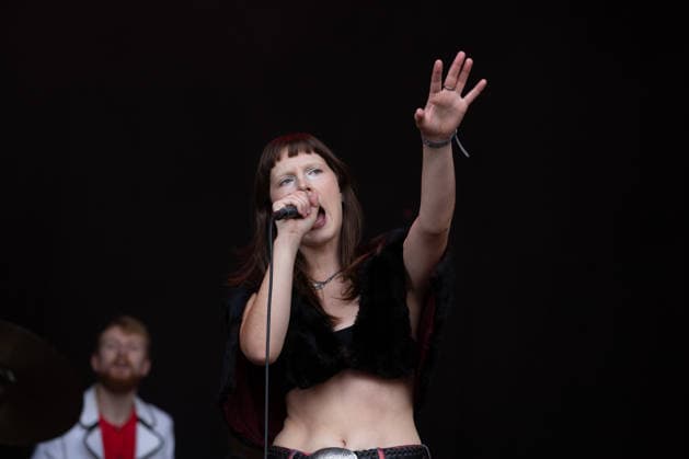 Fuzzycat Organ Quartet live at Oyafestivalen 2026 Oslo, Norway. 12th, August 2026. The Norwegian band Fuzzycat Organ Quartet performs a live concert during the Norwegian music festival Oyafestivalen 2026 in Oslo. Here vocalist Synne Hellebo is seen live on stage. Norway, Oslo  Copyright: xGonzalesxPhoto Per-OttoxOppix
