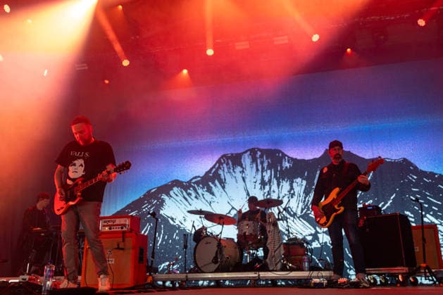 Mogwai live at Oyafestivalen 2026 Oslo, Norway. 12th, August 2026. The Scottish post-rock band Mogwai performs a live concert during the Norwegian music festival Oyafestivalen 2026 in Oslo. Here musician Barry Burns is seen live on stage. Norway, Oslo  Copyright: xGonzalesxPhoto Per-OttoxOppix