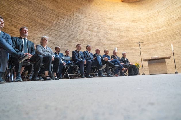 Julia Klöckner, Präsidentin Deutscher Bundestag, hält eine Gedenkrede, in Anwesenheit u.a. von Wolfram Weimer, Kai Wegner, Axel , Thomas Jeutner;65. Jahrestag Bau der Berliner Mauer Gedenkveranstaltung am 13. August 2026 Kapelle der Versöhnung Gedenkstätte Berliner Mauer, Berlin Berlin Deutschland Gedenkstätte Berliner Mauer, Ka *** Julia Klöckner, President of the German Bundestag, delivers a commemorative speech in the presence of, among others, Wolfram Weimer, Kai Wegner, Axel, and Thomas Jeutner. 65th anniversary of the construction of the Berlin Wall. Commemoration ceremony on August 13, 2026, at the Chapel of Reconciliation, Berlin Wall Memorial, Berlin, Germany. Berlin Wall Memorial, Ka