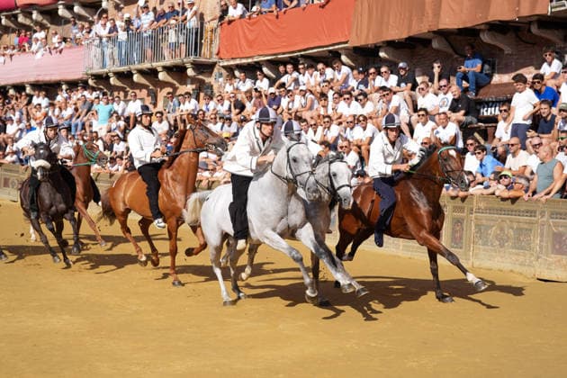August 13, 2026, Siena, Toscana, ITALIA: Siena, Piazza del Campo Ã¢â‚¬ August 13, 2026. The *Tratta* took place this morning; it is one of the key moments of the Palio, during which the selected horses are assigned by lot to the ten *Contrade* participating in the race on August 16. Siena ITALIA  - ZUMAs236 20260813_aap_s236_013 Copyright: xFabioxSassox