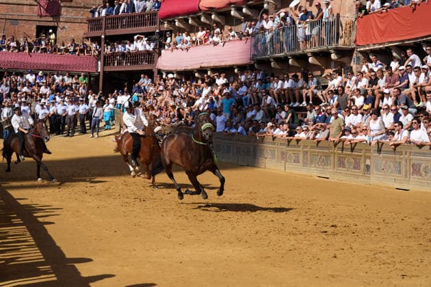 August 13, 2026, Siena, Toscana, ITALIA: Siena, Piazza del Campo Ã¢â‚¬ August 13, 2026. The *Tratta* took place this morning; it is one of the key moments of the Palio, during which the selected horses are assigned by lot to the ten *Contrade* participating in the race on August 16. Siena ITALIA  - ZUMAs236 20260813_aap_s236_002 Copyright: xFabioxSassox