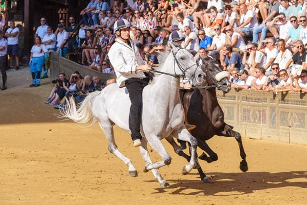 August 13, 2026, Siena, Toscana, ITALIA: Siena, Piazza del Campo Ã¢â‚¬ August 13, 2026. The *Tratta* took place this morning; it is one of the key moments of the Palio, during which the selected horses are assigned by lot to the ten *Contrade* participating in the race on August 16. Siena ITALIA - ZUMAs236 20260813_aap_s236_028 Copyright: xFabioxSassox