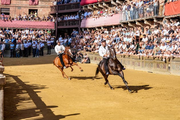August 13, 2026, Siena, Toscana, ITALIA: Siena, Piazza del Campo Ã¢â‚¬ August 13, 2026. The *Tratta* took place this morning; it is one of the key moments of the Palio, during which the selected horses are assigned by lot to the ten *Contrade* participating in the race on August 16. Siena ITALIA  - ZUMAs236 20260813_aap_s236_022 Copyright: xFabioxSassox