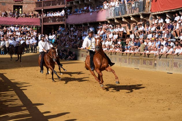 August 13, 2026, Siena, Toscana, ITALIA: Siena, Piazza del Campo Ã¢â‚¬ August 13, 2026. The *Tratta* took place this morning; it is one of the key moments of the Palio, during which the selected horses are assigned by lot to the ten *Contrade* participating in the race on August 16. Siena ITALIA  - ZUMAs236 20260813_aap_s236_024 Copyright: xFabioxSassox