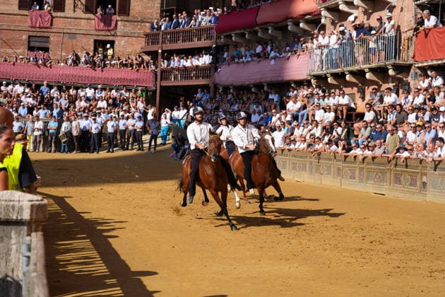 August 13, 2026, Siena, Toscana, ITALIA: Siena, Piazza del Campo Ã¢â‚¬ August 13, 2026. The *Tratta* took place this morning; it is one of the key moments of the Palio, during which the selected horses are assigned by lot to the ten *Contrade* participating in the race on August 16. Siena ITALIA - ZUMAs236 20260813_aap_s236_038 Copyright: xFabioxSassox