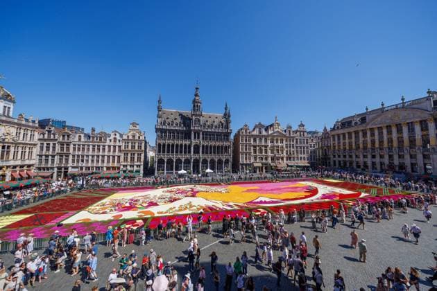 FLOWER CARPET BRUSSELSBELGIQUE 2026 Bruxelles- AUGUST 13 : Installation Flower Carpet in Brussels -Grand Place on August 13, 2026 in Belgium, 13 08 2026 Brussels Brussels  Copyright: xBouchezbenx