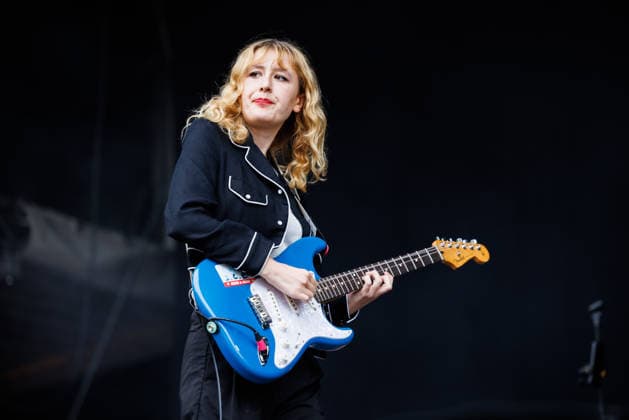 Lambrini Girls live at Oyafestivalen 2026 Oslo, Norway. 13th, August 2026. The English punk rock band Lambrini Girls performs a live concert during the Norwegian music festival Oyafestivalen 2026 in Oslo. Here singer and guitarist Phoebe Lunny is seen live on stage. Norway, Oslo  Copyright: xGonzalesxPhoto KetilxMartinsenx