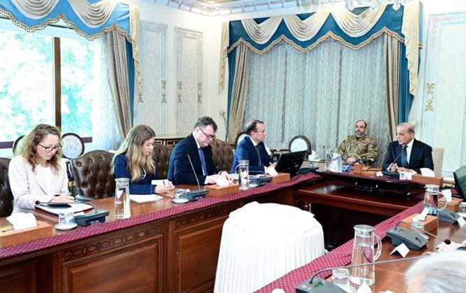 August 13, 2026, Pakistan: Prime Minister Muhammad Shehbaz Sharif Meets Norwegian Foreign Minister Espen Barth Eide in Islamabad Pakistan  - ZUMAas3_ 20260813_zaf_as3_028 Copyright: xPPIx