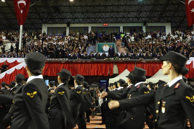 Turkish President Recep Tayyip Erdogan ANKARA, TURKIYE - AUGUST 13: (----EDITORIAL USE ONLY - MANDATORY CREDIT - TURKISH PRESIDENCY MURAT KULA HANDOUT - NO MARKETING NO ADVERTISING CAMPAIGNS - DISTRIBUTED AS A SERVICE TO CLIENTS----) Turkish President Recep Tayyip Erdogan attends Gendarmerie and Coast Guard Academy Graduation Ceremony at Gendarmerie and Coast Guard Academy in Beytepe district of Ankara, Turkiye on August 13, 2026. TUR Presidency Murat Kula Handout Anadolu Ankara Turkey. Editorial use only. Please get in touch for any other usage.  Copyright: x2026xAnadoluxTURxPresidencyx xMuratxKulax xHandoutx