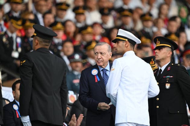 Turkish President Recep Tayyip Erdogan ANKARA, TURKIYE - AUGUST 13: Turkish President Recep Tayyip Erdogan attends Gendarmerie and Coast Guard Academy Graduation Ceremony at Gendarmerie and Coast Guard Academy in Beytepe district of Ankara, Turkiye on August 13, 2026. Mehmet Ali Ozcan Anadolu Ankara Turkey. Editorial use only. Please get in touch for any other usage.  Copyright: x2026xAnadoluxMehmetxAlixOzcanx