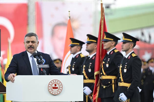 Turkish President Recep Tayyip Erdogan ANKARA, TURKIYE - AUGUST 13: Turkish Interior Minister Mustafa Ciftci delivers a speech as he attends Gendarmerie and Coast Guard Academy Graduation Ceremony at Gendarmerie and Coast Guard Academy in Beytepe district of Ankara, Turkiye on August 13, 2026. Mehmet Ali Ozcan Anadolu Ankara Turkey. Editorial use only. Please get in touch for any other usage.  Copyright: x2026xAnadoluxMehmetxAlixOzcanx