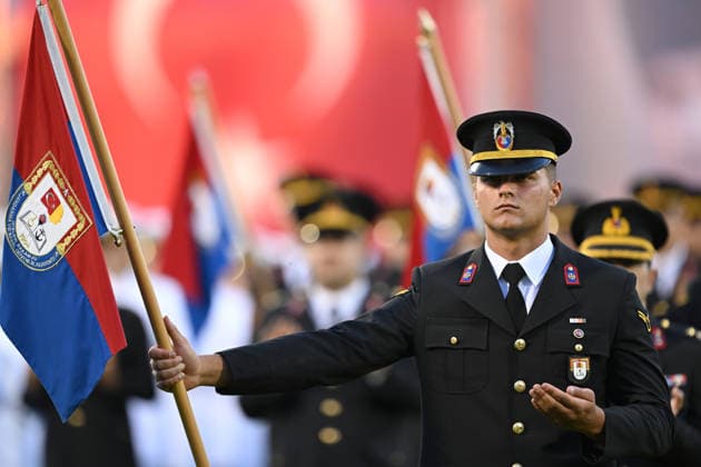 Turkish Gendarmerie and Coast Guard Academy Graduation Ceremony in Ankara ANKARA, TURKIYE - AUGUST 13: A view from Gendarmerie and Coast Guard Academy Graduation Ceremony at Gendarmerie and Coast Guard Academy in Beytepe district of Ankara, Turkiye on August 13, 2026. Mehmet Ali Ozcan Anadolu Ankara Turkey. Editorial use only. Please get in touch for any other usage.  Copyright: x2026xAnadoluxMehmetxAlixOzcanx