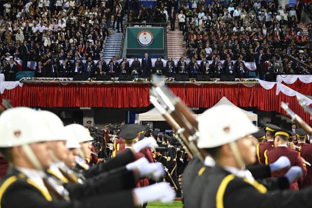Turkish Gendarmerie and Coast Guard Academy Graduation Ceremony in Ankara ANKARA, TURKIYE - AUGUST 13: A view from Gendarmerie and Coast Guard Academy Graduation Ceremony at Gendarmerie and Coast Guard Academy in Beytepe district of Ankara, Turkiye on August 13, 2026. Mehmet Ali Ozcan Anadolu Ankara Turkey. Editorial use only. Please get in touch for any other usage.  Copyright: x2026xAnadoluxMehmetxAlixOzcanx