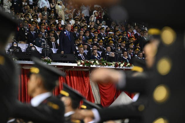 Turkish Gendarmerie and Coast Guard Academy Graduation Ceremony in Ankara ANKARA, TURKIYE - AUGUST 13: A view from Gendarmerie and Coast Guard Academy Graduation Ceremony at Gendarmerie and Coast Guard Academy in Beytepe district of Ankara, Turkiye on August 13, 2026. Mehmet Ali Ozcan Anadolu Ankara Turkey. Editorial use only. Please get in touch for any other usage.  Copyright: x2026xAnadoluxMehmetxAlixOzcanx