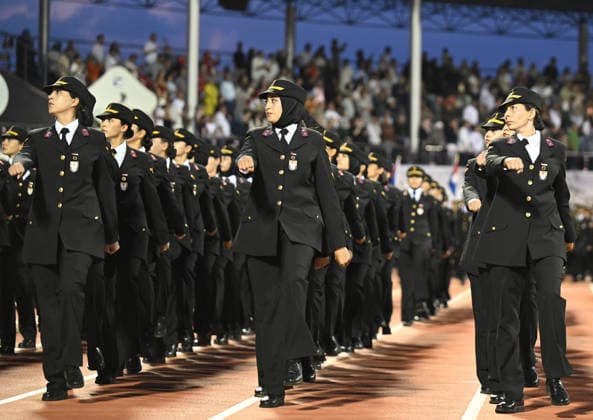Turkish Gendarmerie and Coast Guard Academy Graduation Ceremony in Ankara ANKARA, TURKIYE - AUGUST 13: A view from Gendarmerie and Coast Guard Academy Graduation Ceremony at Gendarmerie and Coast Guard Academy in Beytepe district of Ankara, Turkiye on August 13, 2026. Mehmet Ali Ozcan Anadolu Ankara Turkey. Editorial use only. Please get in touch for any other usage.  Copyright: x2026xAnadoluxMehmetxAlixOzcanx