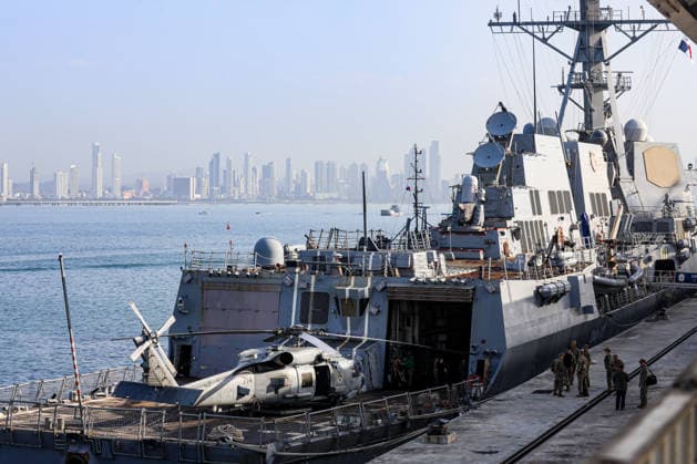 US and Panamanian forces conduct joint maritime operations during PANAMAX 2026 exercise PANAMA CITY, PANAMA - AUGUST 13: U.S. Coast Guard and Panamanian maritime vessels conduct joint operations during the PANAMAX 2026 security exercise in Panama on August 13, 2026. Held live and in the field for the first time since 2012, the 11-day multinational exercise brought together forces from the U.S., Panama, and 17 partner nations to strengthen regional readiness, enhance interoperability, and train in protecting the Panama Canal. Daniel Gonzalez Anadolu Panama City Panama. Editorial use only. Please get in touch for any other usage.  Copyright: x2026xAnadoluxDanielxGonzalezx