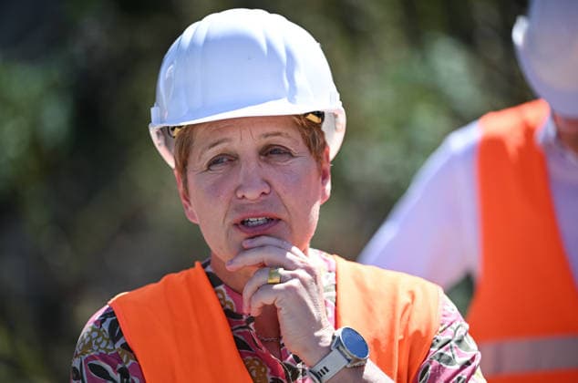 Horb (Kreis Freudenstadt) 13.08.2026 Baden-Wuerttembergs Verkehrsministerin Nicole Razavi (CDU) besucht die Baustelle der Neckartalbruecke der Bundesstrasse 32 ueber das Neckartal bei Horb. *** Horb, Freudenstadt District, August 13, 2026—Baden-Württemberg’s Minister of Transportation, Nicole Razavi (CDU), visits the construction site of the Neckar Valley Bridge on Federal Highway 32, which spans the Neckar Valley near Horb.