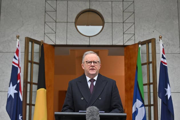 ANTHONY ALBANESE PRESSER, Prime Minister Anthony Albanese speaks to journalists at a press conference at Parliament House in Canberra, Friday, August 14, 2026. ( NO ARCHIVING CANBERRA AUSTRALIAN CAPITAL TERRITORY AUSTRALIA  Copyright: xMICKxTSIKASx 20260814188296426574