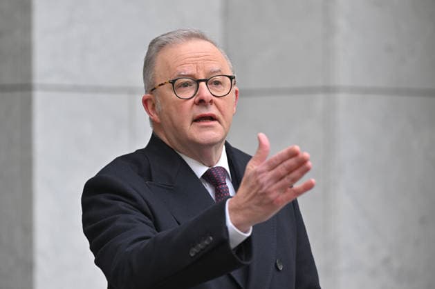 ANTHONY ALBANESE PRESSER, Prime Minister Anthony Albanese speaks to journalists at a press conference at Parliament House in Canberra, Friday, August 14, 2026. ( NO ARCHIVING CANBERRA AUSTRALIAN CAPITAL TERRITORY AUSTRALIA  Copyright: xMICKxTSIKASx 20260814141011251948