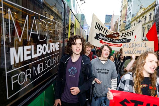 Students Protest Against One Nation in Melbourne, Australia – 13 Aug 2026 Thousands of university and high school students march during a protest. Thousands of university and high school students marched through Melbourne’s CBD as part of a nationwide student protest against Pauline Hanson and One Nation. Organisers said the action was aimed at opposing the party’s policies and political views and raising concerns about the growing support for One Nation. The protest comes as One Nation campaigns in Victoria ahead of the 2026 Victorian state election, with Hanson leading the party’s campaign. Melbourne Australia Copyright: xYexMyoxKhantx xSOPAxImagesx Ye-Myo-Khant-1441840