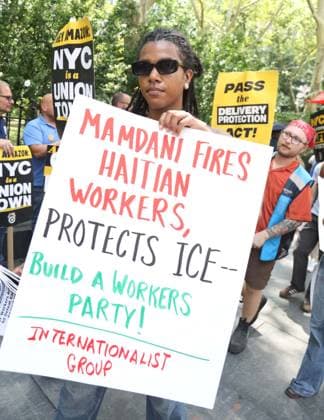 August 13, 2026, New York, New York, USA: Amazon Teamsters and Allies picket outside of City Hall for passage of the Delivery Protection Act. The Delivery Protection Act would require companies like Amazon to hire its workforce directly, essentially making AmazonÃ¢â‚¬â ¢s corrupt third-party Delivery Service Partner model illegal in New York City. New York USA - ZUMAk03_ 20260813_zaf_k03_062 Copyright: xNancyxKaszermanx