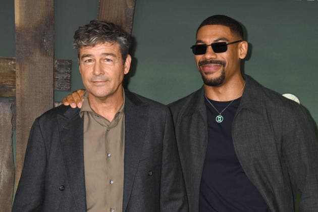 LOS ANGELES, CA - AUGUST 13: Kyle Chandler and Aaron Pierre at HBO™s Lanterns Premiere on August 13, 2026 at Paramount Theatre in Los Angeles, California. Copyright: xJeffreyxMayerx