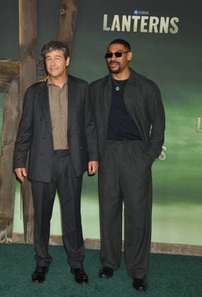 LOS ANGELES, CA - AUGUST 13: Kyle Chandler and Aaron Pierre at HBO™s Lanterns Premiere on August 13, 2026 at Paramount Theatre in Los Angeles, California. Copyright: xJeffreyxMayerx