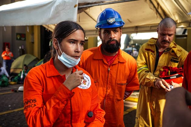 August 13, 2026, Cali, Valle Del Cauca, Colombia: Mexican volunteer team Topos Azteca lead by Hector Mendez also known as Topo Mayor take part in search and rescue missions in Cali, Colombia on August 13, 2026 to aid in several rescue labors after a 7,4 magnitude earthquake that struck the cities of Quibdo, Cali, Pereira and Manizales leaving more than 200 casualties past august 10. Cali Colombia  - ZUMAvp1_ 20260813_zia_vp1_006 Copyright: xSebastianxMarmolejox