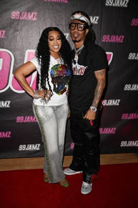 HOLLYWOOD, FL - AUGUST 13: Trina and Swurv at Jamz Live at The 99 Jamz performance penthouse studio on August 13, 2026 in Hollywood, Florida. Copyright: xmpi04x