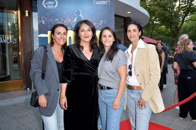 Tuna Tekkal, Düzen Tekkal, Tezcan Tekkal und Tülin Tekkal bei der Premiere des Dokumentarfilms Noga im Cinema Paris. Berlin, 13.08.2026 *** Tuna Tekkal, Düzen Tekkal, Tezcan Tekkal, and Tülin Tekkal at the premiere of the documentary *Noga* at Cinema Paris Berlin, August 13, 2026 Foto:xM.xBehrensx xFuturexImagex noga_6832