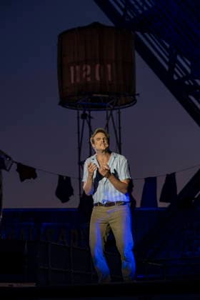 13.08.2026, Saarland, Ensdorf. Die West Side Story feiert am Donnerstagabend am Saarpolygon im Rahmen der diesjährigen Opernfestspiele mit zahlreichen Ehrengästen aus Politik, Kultur und Wirtschaft Premiere. *** August 13, 2026, Saarland, Ensdorf: *West Side Story* will premiere on Thursday evening at the Saarpolygon as part of this year’s opera festival, with numerous distinguished guests from the worlds of politics, culture, and business in attendance. bub