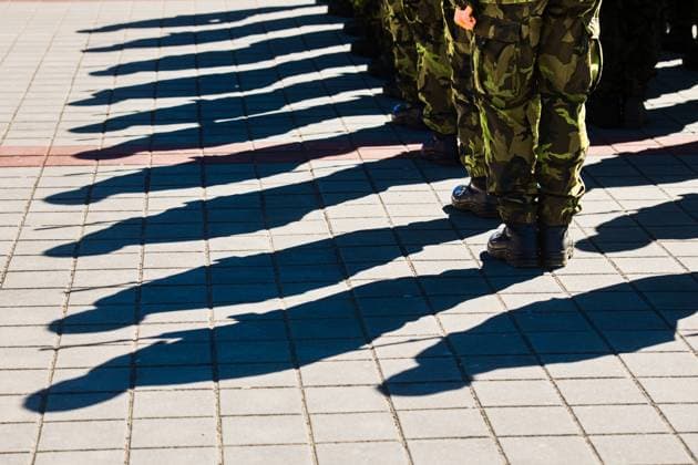 Czech Prime Minister Andrej Babis (ANO) and Czech Defence Minister Jaromir Zuna (for SPD) attend ceremonial military oath of participants in Military Academy basic course (pictured) in Vyskov, Czech Republic, August 14, 2026. (CTKxPhoto PatrikxUhlir) CTKPhotoP2026081403519  CTKPhotoP2026081403519