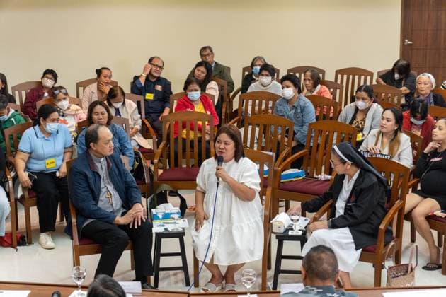 Philippine Truth Commission holds first public truth-telling session MANILA, PHILIPPINES, AUGUST 14, 2026: The Philippine Truth Commission holds its first public truth-telling session at the Pope Pius XII Catholic Center in Manila, focusing on the case of Raymart Siapo, a 19-year-old victim of the former Duterte administration™s War on Drugs. Raymart™s mother, Luzviminda Siapo, testified before the commission, saying her son was abducted and killed by 14 unidentified individuals. The session marked the opening of the commission™s public proceedings on alleged abuses linked to the anti-drug campaign. Manila Philippines Copyright: x xCharlesxEdmonxS.xPerezx xJNAxPressx