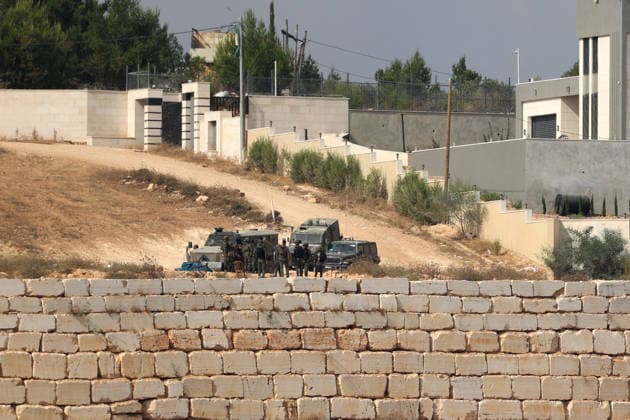Activists attempt to deliver supplies to Palestinian families near Nablus NABLUS, WEST BANK, PALESTINE - AUGUST 14: Palestinian, Israeli and foreign activists attempt to deliver basic supplies to three Palestinian families living in the Ras al-Ayn area of Qusra, south of Nablus in the West Bank, Palestine, on August 14, 2026, as Israelis have blocked roads leading to the families’ homes since August 9, restricting access to and from the area in the presence of Israeli soldiers, with the restrictions remaining in place. Issam Rimawi Anadolu Nablus West Bank. Editorial use only. Please get in touch for any other usage.  Copyright: x2026xAnadoluxIssamxRimawix