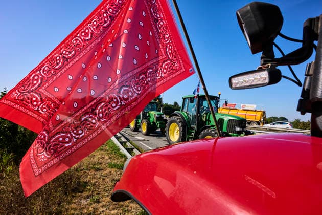 Farmers protest at the provincial government building in Den Bosch against the cabinet s nitrogen plans. S Hertogenbosch 14-08-26. A farmers protest is taking place at the provincial government building in Den Bosch against the cabinet s nitrogen plans and the revocation of permits for five farms. The province of Brabant is holding an extraordinary provincial council meeting today regarding the revocation of nitrogen permits for five poultry farmers located near vulnerable nature areas. NICO GARSTMAN CONTENT CURATION S Hertogenbosch NETHERLANDS  Copyright: xNICOxGARSTMANx xCONTENTxCURATIONx NICOxGARSTMANx xCONTENTxCURATIONx