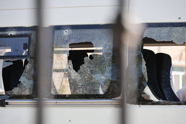 RUSSIA, ZAPOROZHYE REGION - AUGUST 14, 2026: A damaged vehicle at the scene of a Ukrainian attack involving Hornet drones in Melitopol Russia  - ZUMAt113 20260814_zaa_t113_144 Copyright: xAlexanderxPolegenkox