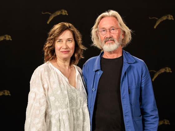 LFF 2026 - Demain Je Tombe Amoureux Photocall Emmanuelle Devos and Martin Provost at the photocall during the 79th Locarno Film Festival to present the world premiere of Martin Provost s film Demain je tombe amoureux on the Piazza Grande on August 14, 2026 in Locarno, Switzerland (Photo by Stefan Kraus ABACAPRESS.COM) Locarno Switzerland  Copyright: xKrausxStefan ABACAx