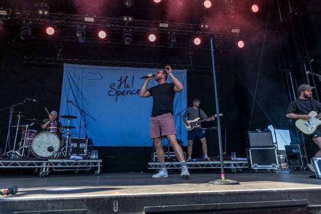Highfield 2026, Tag 1, Die deutsche Rockband HI! Spencer mit Frontmann Sven Bensmann Highfield 2026 Hi! Spencer *** Highfield 2026, Day 1, The German rock band HI Spencer with frontman Sven Bensmann Highfield 2026 Hi Spencer