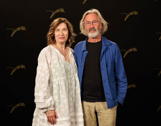 LFF 2026 - Demain Je Tombe Amoureux Photocall Emmanuelle Devos and Martin Provost at the photocall during the 79th Locarno Film Festival to present the world premiere of Martin Provost s film Demain je tombe amoureux on the Piazza Grande on August 14, 2026 in Locarno, Switzerland (Photo by Stefan Kraus ABACAPRESS.COM) Locarno Switzerland  Copyright: xKrausxStefan ABACAx