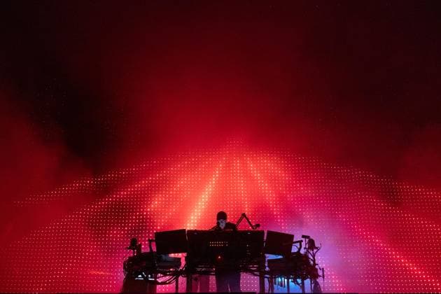 Underworld — Vodafone Paredes de Coura 2026 in Portugal - 14 Aug Rick Smith, producer and keyboardist of the British electronic duo Underworld, performs during Vodafone Paredes de Coura at the main stage. Paredes de Coura Portugal Copyright: xDiogoxBaptistax xSOPAxImagesx DB_Underworld20260813PDC_007