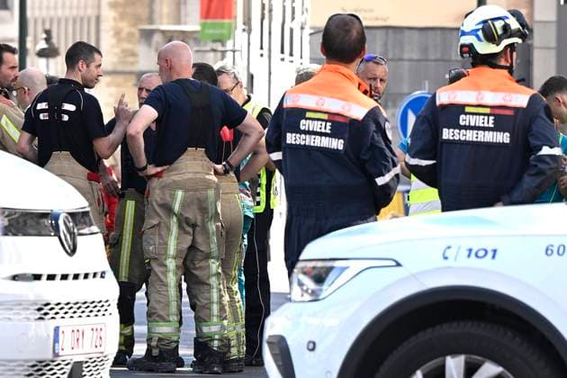 Violent gas explosion in Treurenberg in Brussels BRUSSELS, BELGIUM - AUGUST 14 : Violent gas explosion in Treurenberg in Brussels. One firefighter died and four other people were injured on August 14, 2026 in Brussels, Belgium, 14 08 2026 Brussels Belgium  Copyright: xDidierxLebrunx