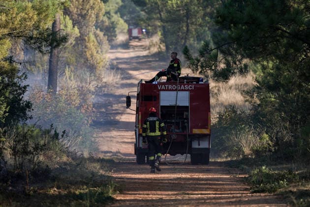 14.08.2026 - Europa, Kroatien, Ninski Stanovi: Großflächiger Vegetationsbrand zwischen Ninski Stanovi und Å½erava in der Gespanschaft Zadar. Zahlreiche Feuerwehrkräfte kämpfen gegen die Flammen. Ein Air Tractor und zwei Canadair sind zur Unterstützung der Löscharbeiten aus der Luft unterwegs. Starker Wind erschwert den Einsatz und begünstigt die Ausbreitung des Feuers. 14.08.2026 - Europa, Hrvatska, Ninski Stanovi: Veliki poÅ¾ar otvorenog prostora izmeÄ‘u Ninskih Stanova i Å½erave u Zadarskoj Å¾upaniji. Brojne vatrogasne snage bore se s vatrom. Air Tractor i Canadair upuÄ‡eni su na poÅ¾ariÅ¡te kako bi pomogli u gaÅ¡enju iz zraka. Jak vjetar oteÅ¾ava gaÅ¡enje i pogoduje Å¡irenju poÅ¾ara. *** August 14, 2026 Europe, Croatia, Ninsk Copyright: xLUKAxKOLANOVICx
