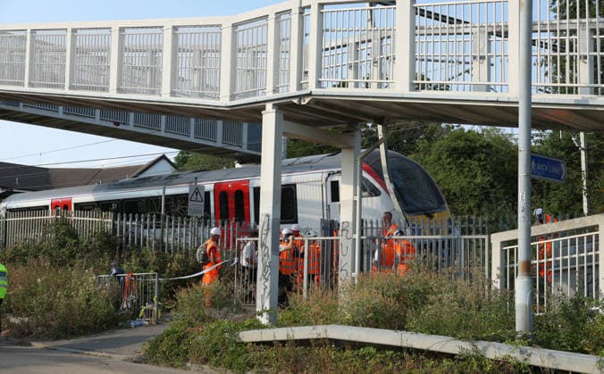 Another train derails in UK day after East Sussex incident injured 20 WICKFORD, UNITED KINGDOM - AUGUST 14: Emergency services and rail investigation teams attend the scene following a train derailment near Wickford railway station in Essex, United Kingdom, on August 14, 2026. The rear carriages of a Greater Anglia passenger train derailed in an upright position, causing significant travel disruption and line closures between London Liverpool Street and Southend Victoria, with no injuries reported in the incident. Jacqueline Lawrie Anadolu Essex United Kingdom. Editorial use only. Please get in touch for any other usage.  Copyright: x2026xAnadoluxJacquelinexLawriex
