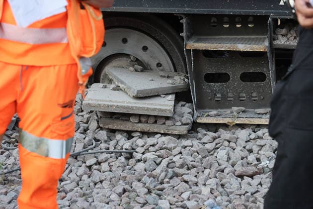 Another train derails in UK day after East Sussex incident injured 20 WICKFORD, UNITED KINGDOM - AUGUST 14: Emergency services and rail investigation teams attend the scene following a train derailment near Wickford railway station in Essex, United Kingdom, on August 14, 2026. The rear carriages of a Greater Anglia passenger train derailed in an upright position, causing significant travel disruption and line closures between London Liverpool Street and Southend Victoria, with no injuries reported in the incident. Jacqueline Lawrie Anadolu Essex United Kingdom. Editorial use only. Please get in touch for any other usage.  Copyright: x2026xAnadoluxJacquelinexLawriex