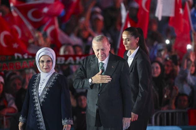 AK Party’s 25th Foundation Anniversary Event ANKARA, TURKIYE - AUGUST 14: Turkish President and Leader of the Justice and Development (AK) Party Recep Tayyip Erdogan and his wife Emine Erdogan attend the AK Party’s 25th Foundation Anniversary Event at Baskent Nation’s Garden in Ankara, Turkiye on August 14, 2026. Dogukan Keskinkilic Anadolu Ankara Turkey. Editorial use only. Please get in touch for any other usage.  Copyright: x2026xAnadoluxDogukanxKeskinkilicx