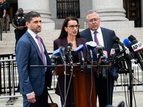 Luigi Mangione Pleads Guilty Today in Manhattan Courthouse Luigi Mangione Pleads Guilty Today in Manhattan Courthouse, Downtown Manhattan, NY. 14 Aug 2026 Pictured: Jacob Kaplan,Karen Friedman, Marc Agnifilo. Photo credit: Mayer MEGA TheMegaAgency.com sales@mega.global  Copyright: xThexMegaxAgencyxMayerx xMEGAx